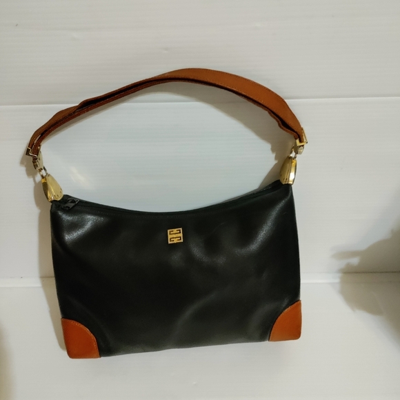 Vintage  Givenchy Black Leather Shoulder Purse - Picture 2 of 16